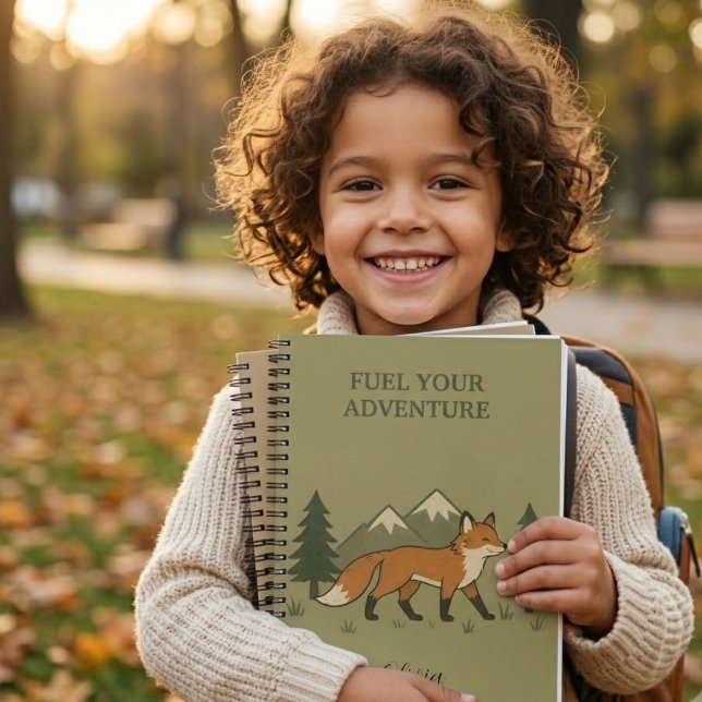 Fuel Your Adventure Personalised Fox Notebook (Creator Uploaded)
