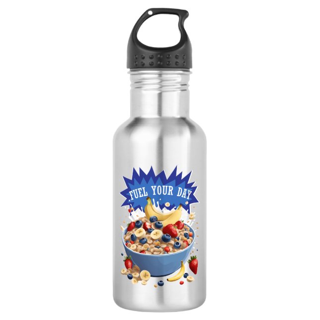 Fuel Your Day Cereal 532 Ml Water Bottle (Front)