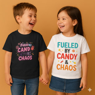 Fueled By Candy & Pure Chaos Kids T-Shirt