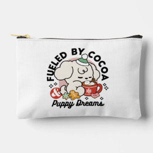 Fueled by Cocoa and Puppy Dreams – Cute Winter Dog Accessory Pouch