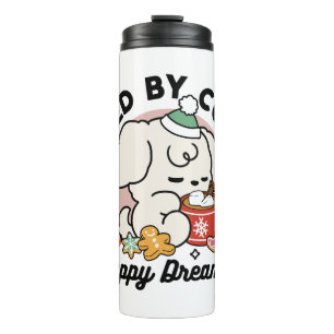 Fueled by Cocoa and Puppy Dreams – Cute Winter Dog Thermal Tumbler