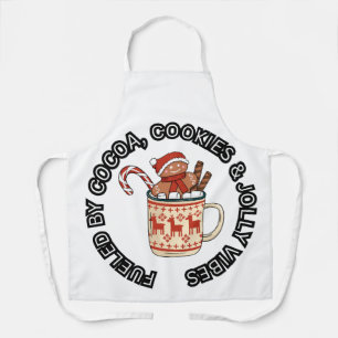 Fueled by Cocoa, Cookies & Jolly Vibes Gingerbread Apron
