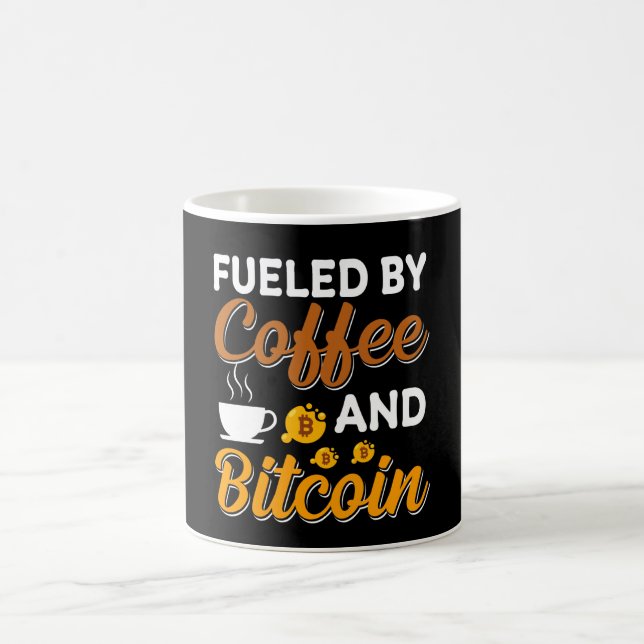FUELED BY COFFEE AND BITCOIN COFFEE   MUG (Center)