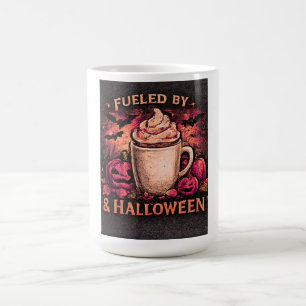 Fueled By Coffee & Halloween Funny Coffee Mug
