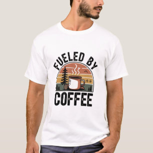 Fueled by Coffee Retro Camp T-Shirt