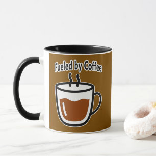 Fueled by Coffee Work Shirt – Funny Productivity Mug