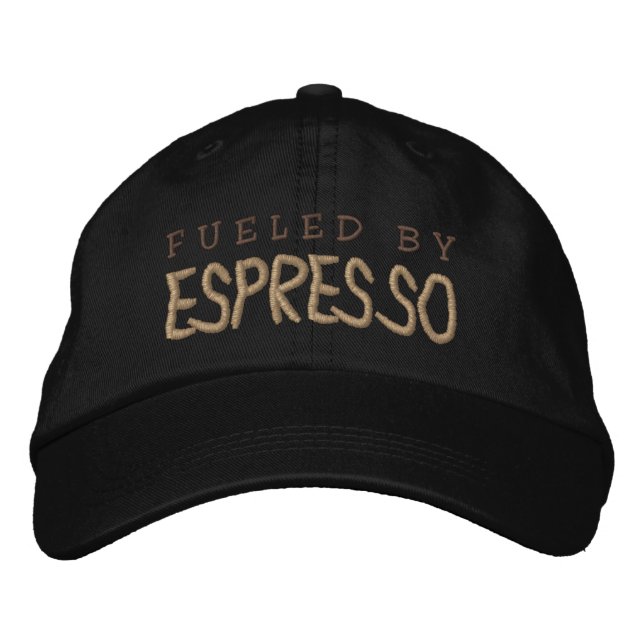 FUELED BY ESPRESSO EMBROIDERED HAT (Front)