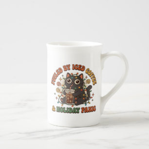 Fueled By Iced Coffee And Holiday Panic Funny Bone China Mug