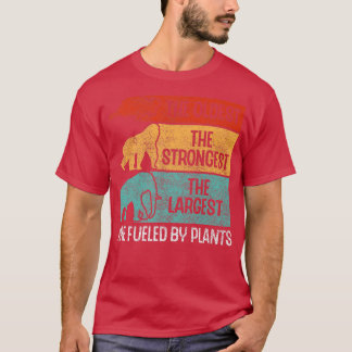Fueled By Plants Turtle Gorilla Elephant Vegan Veg T-Shirt