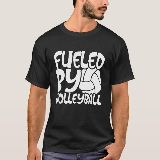 Fueled By Volleyball Beach Volleyball Men Women Ki T-Shirt (Front)