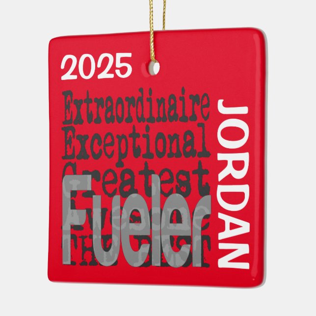 Fueler Extraordinaire CUSTOM Ceramic Ornament (Left)