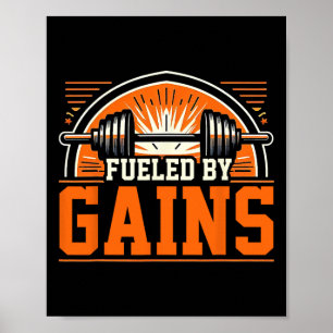 Fuelled 1 By Gain Bodybuilding Gym  Poster