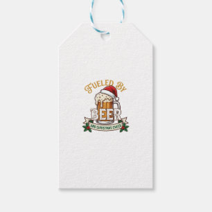 Fuelled Beer Christmas Cheer Mug Santa Hat Holly Gift Tags