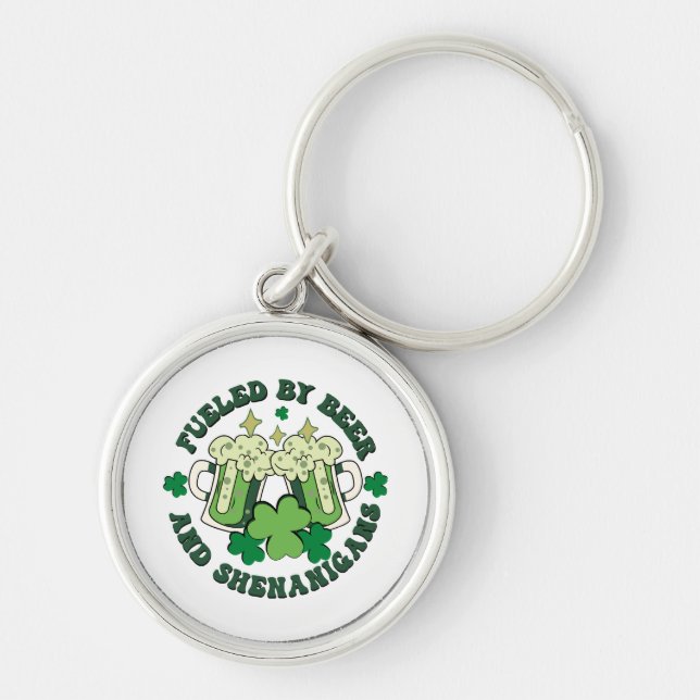Fuelled By Beer And Shenanigans Key Ring (Front)