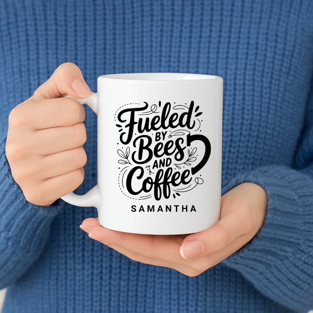 Fuelled by Bees & Coffee Gift for Bee Keeper  Coffee Mug (Fueled by Bees & Coffee Gift for Bee Keeper Coffee Mug)