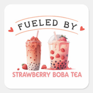 Fuelled by Boba Tea Square Sticker