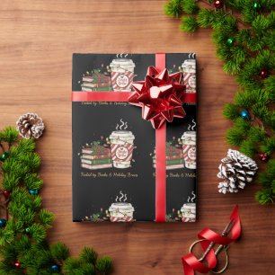 Fuelled by Books & Holiday Brews Cosy Christmas Wrapping Paper