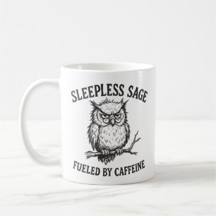 Fuelled By Caffeine Sleepless Sage Owl Mug