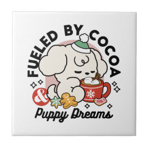 Fuelled by Cocoa and Puppy Dreams – Cute Winter Do Tile