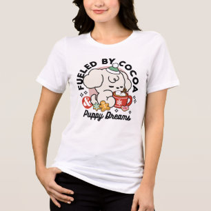 Fuelled by Cocoa and Puppy Dreams – Cute Winter Do Tri-Blend Shirt