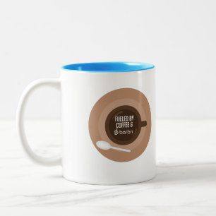 Fuelled by Coffee and BARBRI Two-Tone Coffee Mug