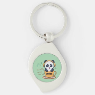 fuelled by coffee and country music key ring