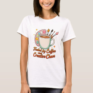Fuelled By Coffee And Creative Chaos Artist Palett T-Shirt