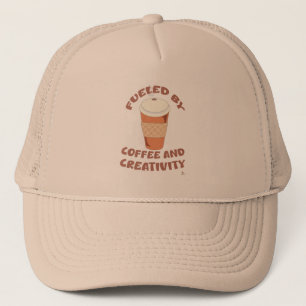 Fuelled By Coffee and Creativity Cool Motto Trucker Hat