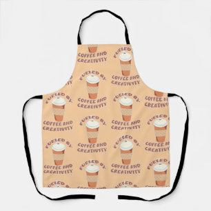 Fuelled By Coffee and Creativity Fun Pattern Apron