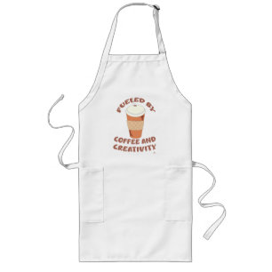 Fuelled By Coffee and Creativity Life Motto Long Apron