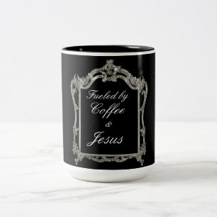 Fuelled by Coffee and Jesus Two-Tone Coffee Mug