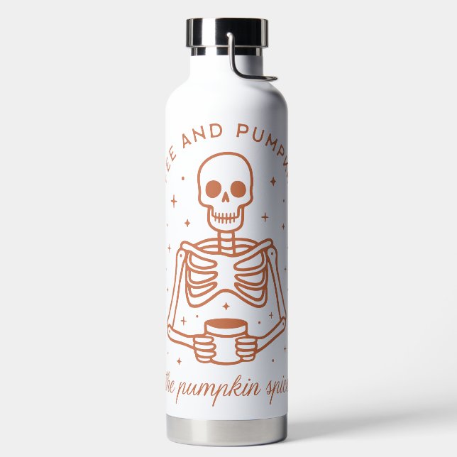 Fuelled By Coffee and Pumpkin Spice Lattes Water Bottle (Left)