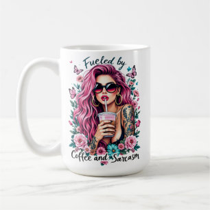 Fuelled by coffee and sarcasm  mug