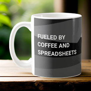 Fuelled By Coffee and Spreadsheets - Geometric Mug
