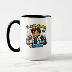 Fuelled by Coffee & Chaos – Funny Scientist Mug