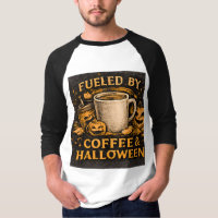 Fuelled By Coffee & Halloween Funny Fall Graphic