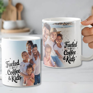 Fuelled By Coffee & Kids Funny Photo Coffee Mug
