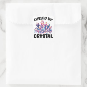 Fuelled by Crystal Unique and Spiritual Energy Square Sticker