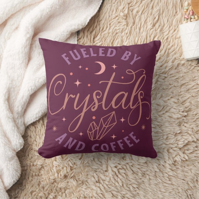 Fuelled by Crystals and Coffee Celestial Halloween Cushion (Blanket)