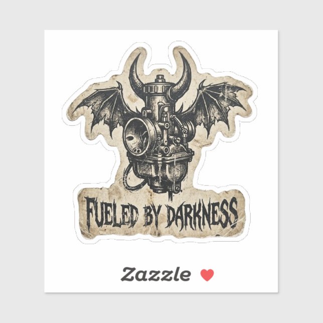 Fuelled By Darkness Demon Carburettor Decal (Sheet)