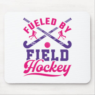 Fuelled by Field Hockey Cute Player Team Mouse Mat