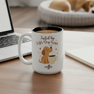 Fuelled By Foster Dog Kisses Coffee Rescue Two-Tone Coffee Mug