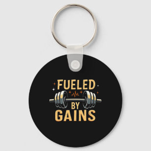 Fuelled By Gain Bodybuilding Gym Key Ring