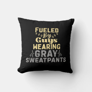 Fuelled By Guys Wearing Grey Sweatpants Cushion
