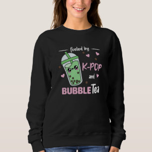 Fuelled By K-Pop And Bubble Tea Kawaii Boba Tea Sweatshirt