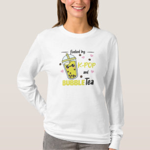 Fuelled By K-Pop And Bubble Tea Kawaii Boba Tea T-Shirt