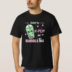 Fuelled By K-Pop And Bubble Tea Kawaii Boba Tea T-Shirt