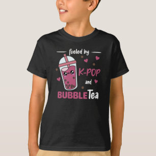 Fuelled By K-Pop And Bubble Tea Kawaii Boba Tea T-Shirt