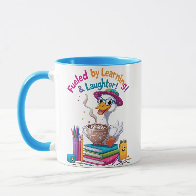 Fuelled by Learning Goose Mug – Back to School Fun (Left)