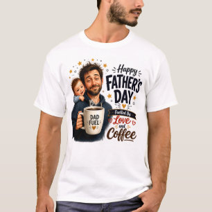 Fuelled By Love and Coffee Happy Father's Day T-Shirt